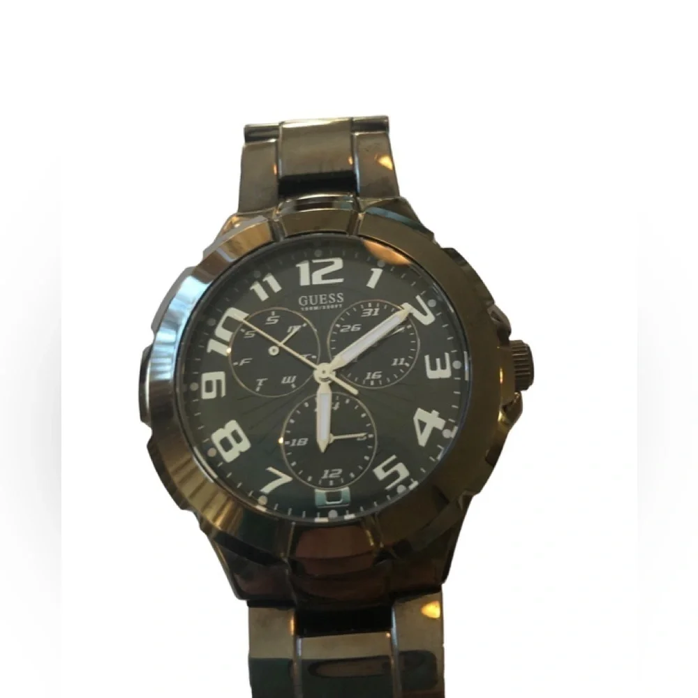 GUESS Waterpro U11511G1 Black Tone Quartz Analog Men's Divers 100 Meter Watch